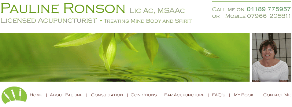 Acupuncture  in Wokingham,Berkshire - Pauline Ronson  Acupuncture Practitioner
